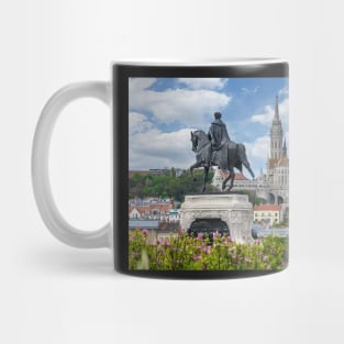 St. Matthias and Fishermen's Bastion and Statue of Count Gyula Andrassy in Budapest, Hungary Mug